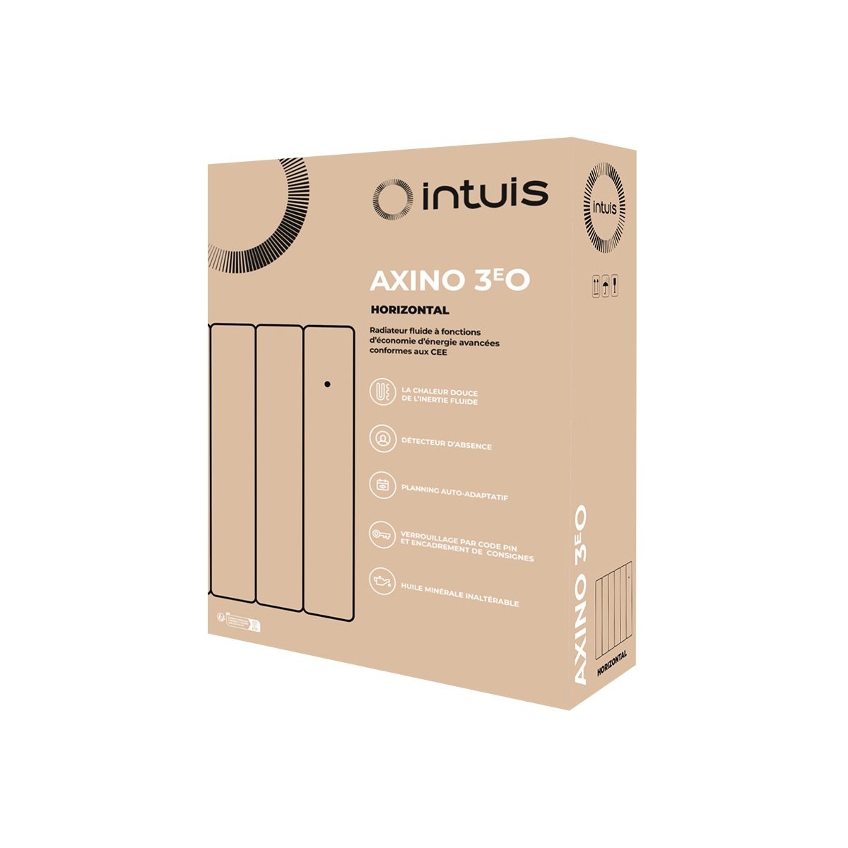 Radiateur électrique AXINO 2000W 3EO INTUIS