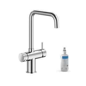 Mitigeur évier chromé avec filtration de l'eau par filtre à charbon - CRISTINA ONDYNA KT46051 