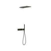 Kit douche robinet thermostatique encastré à 3 voies B‑system Noir Bronze - TRES 30725305KMB 