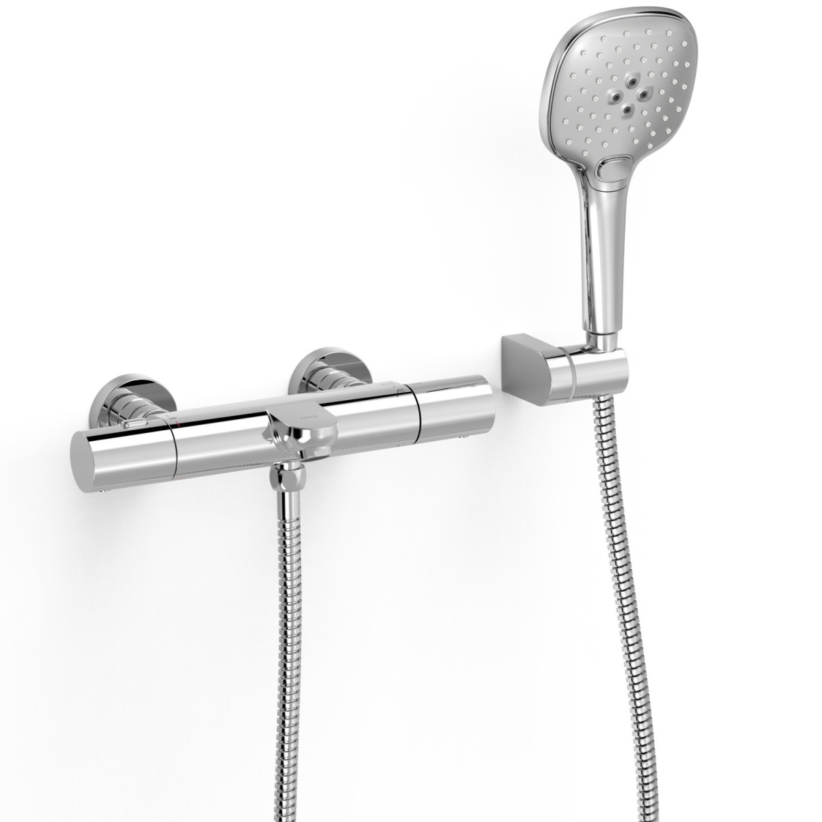 Mitigeur bain-douche thermostatique mural Chromé - TRES 21717419 