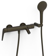 Mitigeur mural pour baignoire et douche Noir Bronze - TRES 28117001KMB 