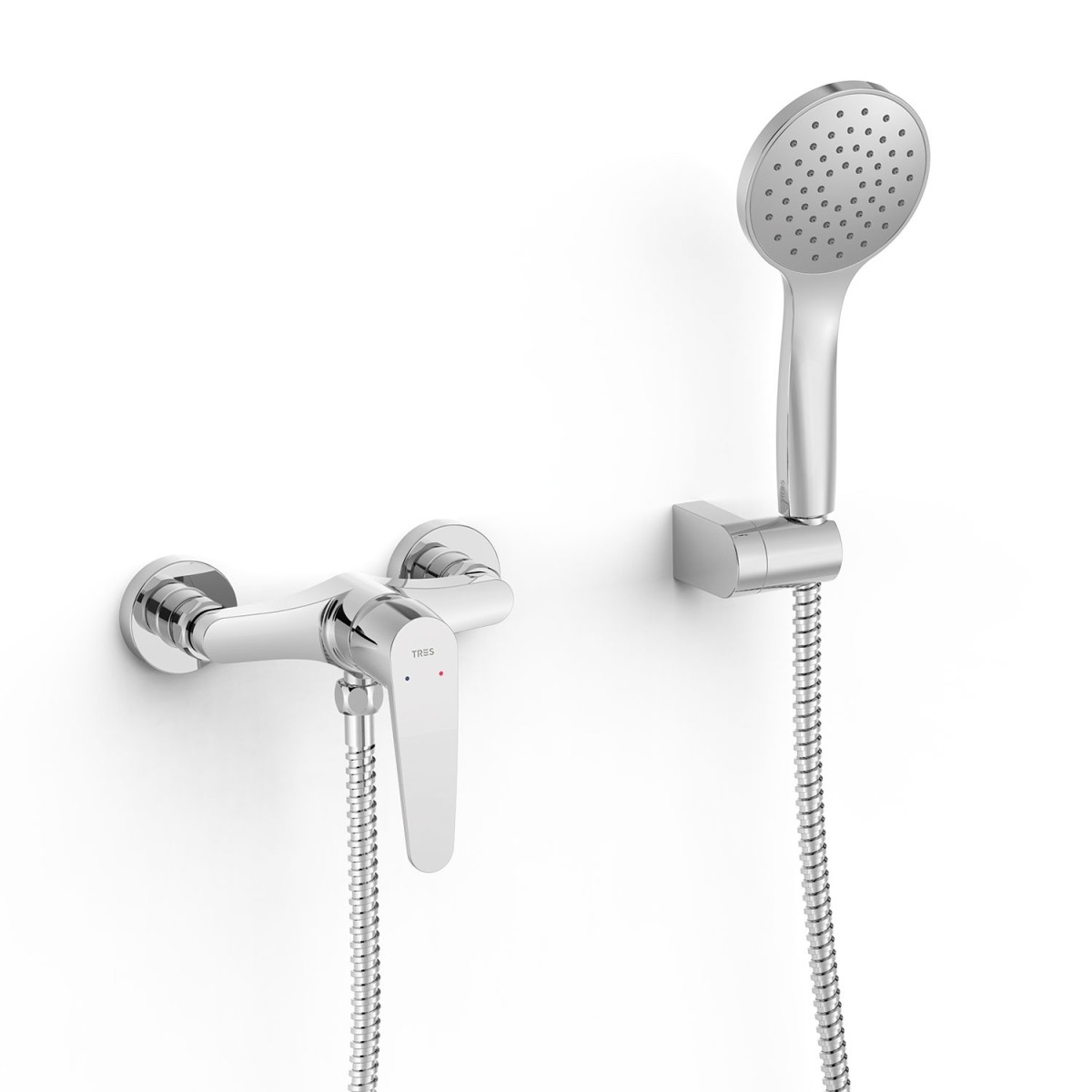 Mitigeur mural pour douche Chromé - TRES 22016701 