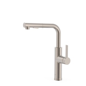 Mitigeur cuisine à bec amovible et 2 types de jet Acier - TRES 23043803AC 