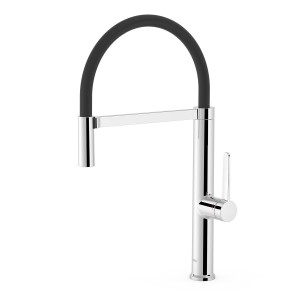 Mitigeur cuisine à bec flexible Chromé - TRES 23048701 