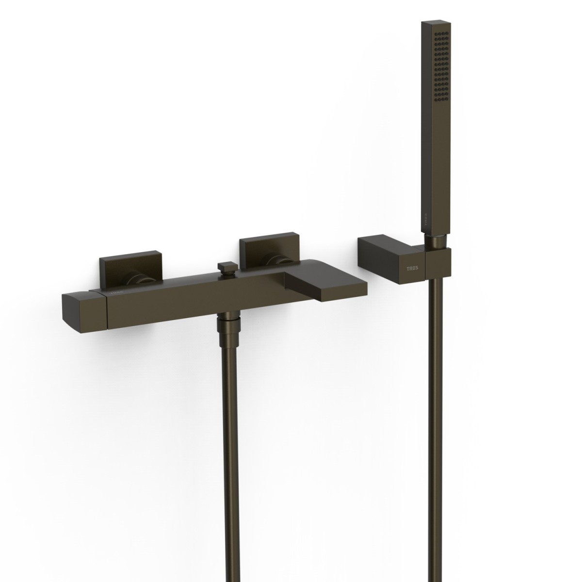 Mitigeur mural pour baignoire et douche Noir Bronze - TRES 20217001KMB 