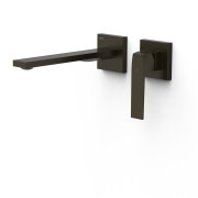 Mitigeur lavabo encastré bec 240 mm Noir Bronze - TRES 20230022KMB 