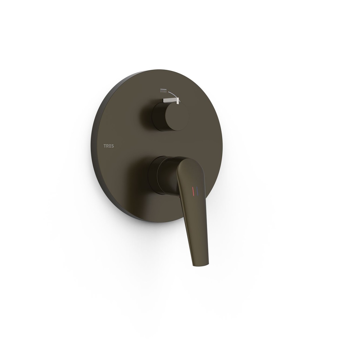 Mitigeur douche pour boîtier encastré Rapid‑box 2 voies Noir Bronze - TRES 28128110KMB 