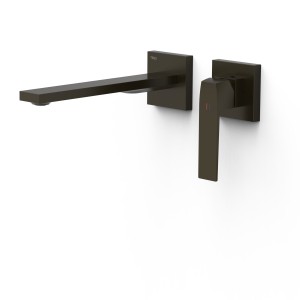 Mitigeur lavabo encastré bec 240 mm Noir Bronze - TRES 20230022KMB 