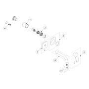 Façade mitigeur lavabo Chrome - TRES 21730021 