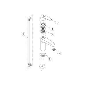 Mitigeur éco-efficace pour lavabo Chromé - TRES 22010401 