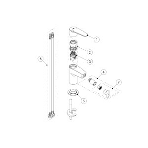 Mitigeur pour bidet Chromé - TRES 22012001 