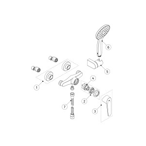 Mitigeur mural pour douche Chromé - TRES 22016701 