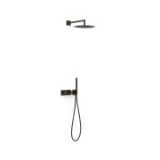 Kit douche robinet thermostatique encastré à 2 voies B‑system Noir Bronze - TRES 30735204KMB 