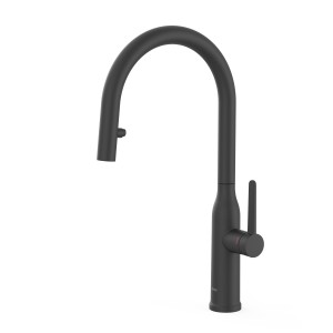 Mitigeur cuisine à bec amovible et 2 types de jet BLACKMAT (noir mat) - TRES 23043802NM 