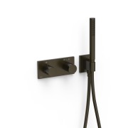 Mitigeur thermostatique douche encastré à 2 voies B‑system Noir Bronze - TRES 30735201KMB 