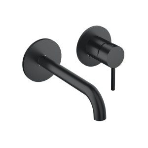 Mitigeur mural Lavabo Phi avec rosaces bec 185 mm Imperial Black - CRISTINA ONDYNA PH25776 