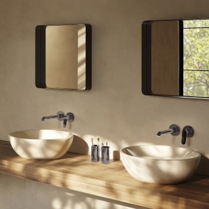 Façade Mitigeur Lavabo Botte 2 trous bec 18 cm Chromé - CRISTINA ONDYNA BT25751 