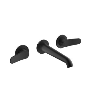 Mélangeur Lavabo Botte small 3 trous + vidage sans mecanisme Noir Mat - CRISTINA ONDYNA BT24213 