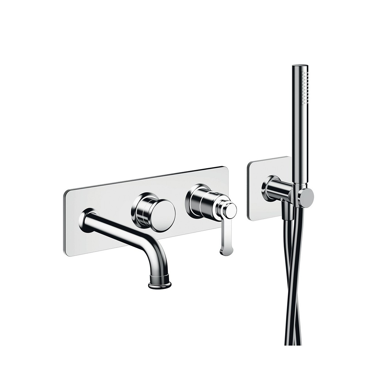 Façade encastrée mitigeur bain douche 2 sorties Chromé - CRISTINA ONDYNA FA10251 