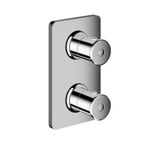 Façade externe douche Faro laiton thermostatique 2 sorties - CRISTINA ONDYNA FA75251 