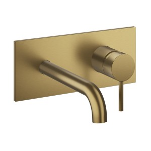 Façade mitigeur lavabo bec 185 mm Phi Or Brossé - CRISTINA ONDYNA PH25696P 