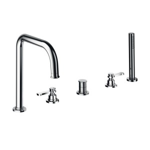 Bain/douche mitigeur 2 trous sur gorge Chromé - CRISTINA ONDYNA FA12151 