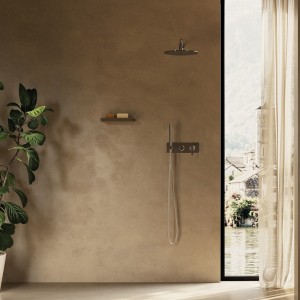 Façade douche/bain douche mitigeur 2 sorties Chromé - CRISTINA ONDYNA FA60251 