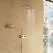 Façade douche/bain douche mitigeur 2 sorties Chromé - CRISTINA ONDYNA FA60251 