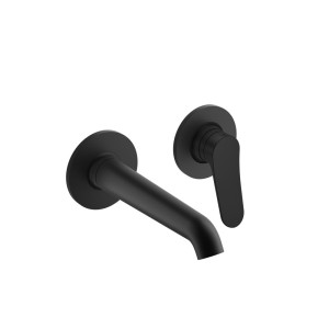 Façade Mitigeur Lavabo Botte 2 trous bec 225 mm blackmat - CRISTINA ONDYNA BT25913 