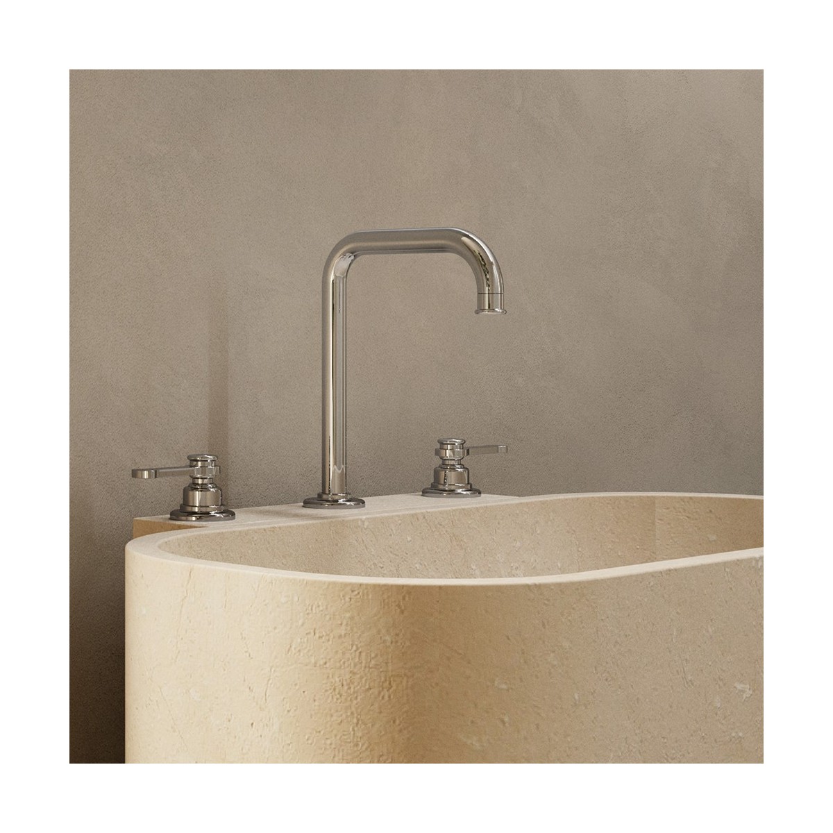 Melangeur lavabo 3 trous Chromé - CRISTINA ONDYNA FA20551 