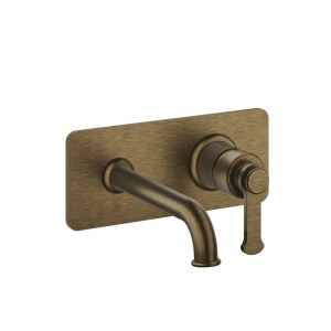 Mitigeur lavabo encastré avec plaque bec de 225 mm Vieux Bronze Mat - CRISTINA ONDYNA FA25893 