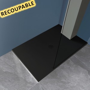 Receveur de douche solo due 80x80 h2 recoupable black - CRISTINA ONDYNA SOL8080CR 