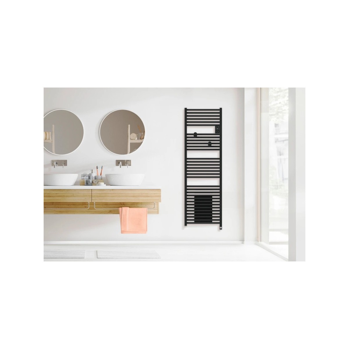 Sèche-serviettes électrique 1000W RIVA 5 Noir carbone - THERMOR 471630