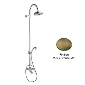 Colonne bain/douche melangeur vieux bronze mat - CRISTINA ONDYNA CN10493