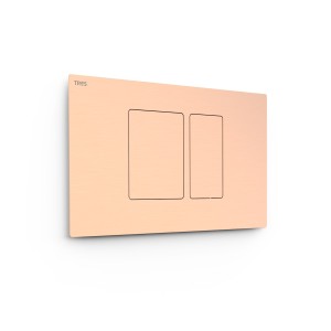 Bouton de chasse double pour WC  Or Rose Mat 24K - TRES 25429801OPM 