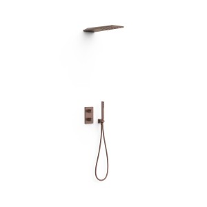 Kit robinet thermostatique encastré 2 voies pour douche Therm-box Volcanic - TRES 21135005VO 