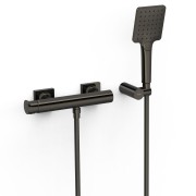 Mitigeur mural pour douche Project Noir Métallisé - TRES 22116701KM 