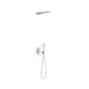 Kit mitigeur encastré 2 voies Rapid‑box pour douche Loft Blanc mat - TRES 22238005BM 