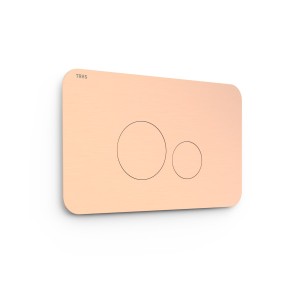 Bouton de chasse double pour WC  Or Rose Mat 24K - TRES 25429802OPM 