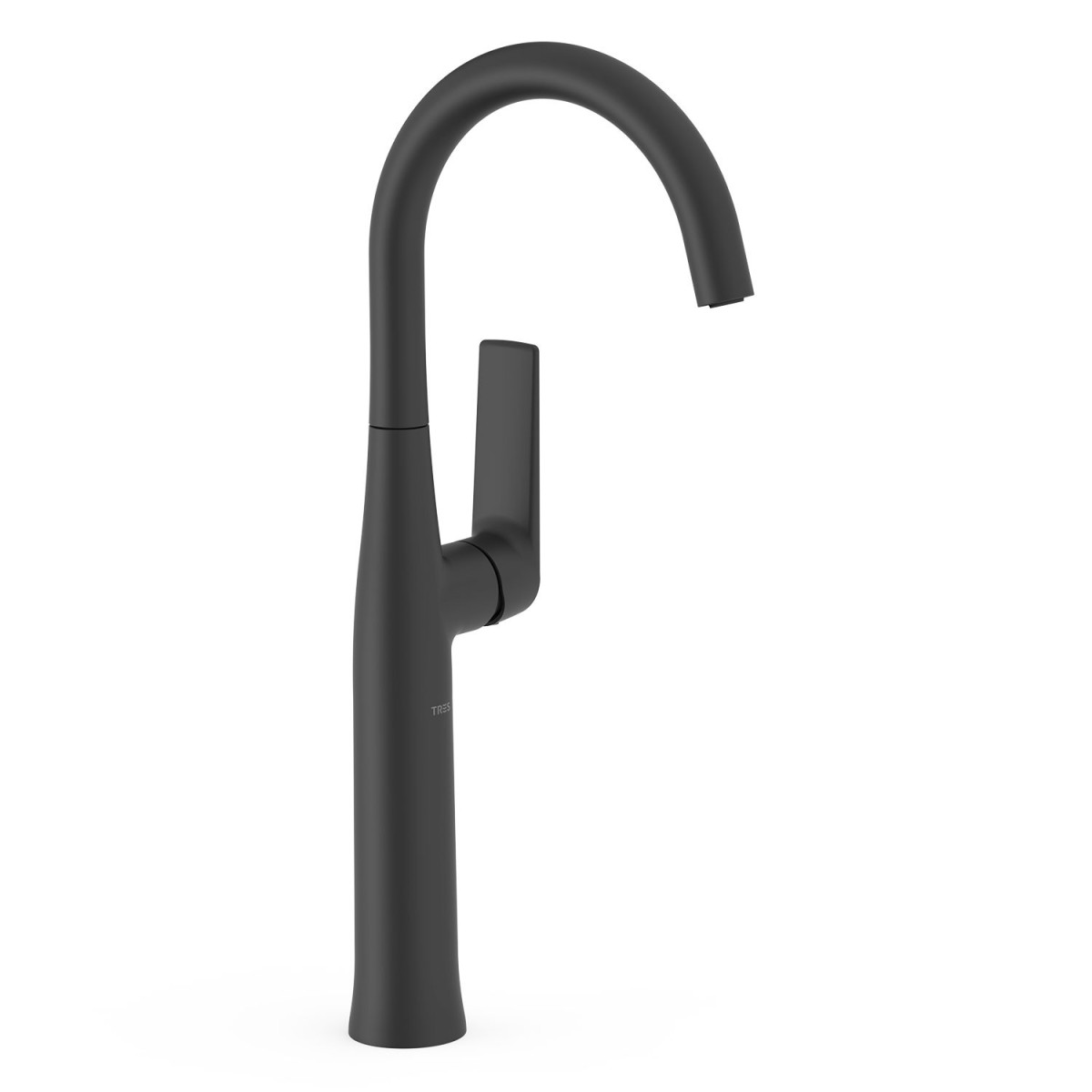 Mitigeur XL avec manette latérale pour lavabo Loft Noir mat - TRES 22284701NM 
