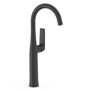 Mitigeur XL avec manette latérale pour lavabo Loft Noir mat - TRES 22284701NM 