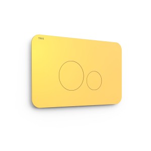 Bouton de chasse double pour WC  Or 24K - TRES 25429802OR 