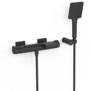 Mitigeur mural pour baignoire et douche Project Noir mat - TRES 22117001NM 