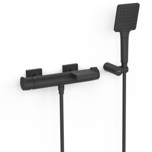 Mitigeur mural pour baignoire et douche Project Noir mat - TRES 22117001NM 