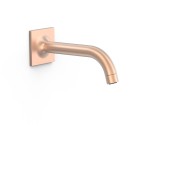 Bec mural fixe avec arrivée d'eau murale réglable en profondeur Or Rose Mat 24K - TRES 22118101OPM 