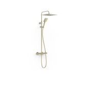 Ensemble de robinet thermostatique mural 2 voies pour douche Over-wall Cava doré  - TRES 19038702CA 