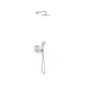 Kit robinet thermostatique encastré 2 voies pour douche Canigó Chrome - TRES 21735004 