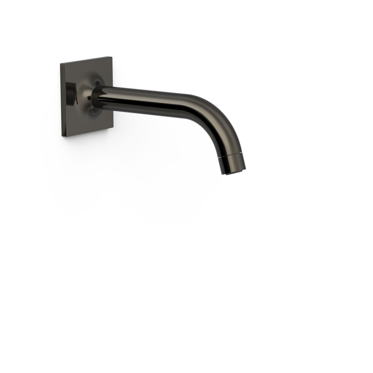 Bec mural fixe avec arrivée d'eau murale réglable en profondeur Noir Métallisé - TRES 22118101KM 