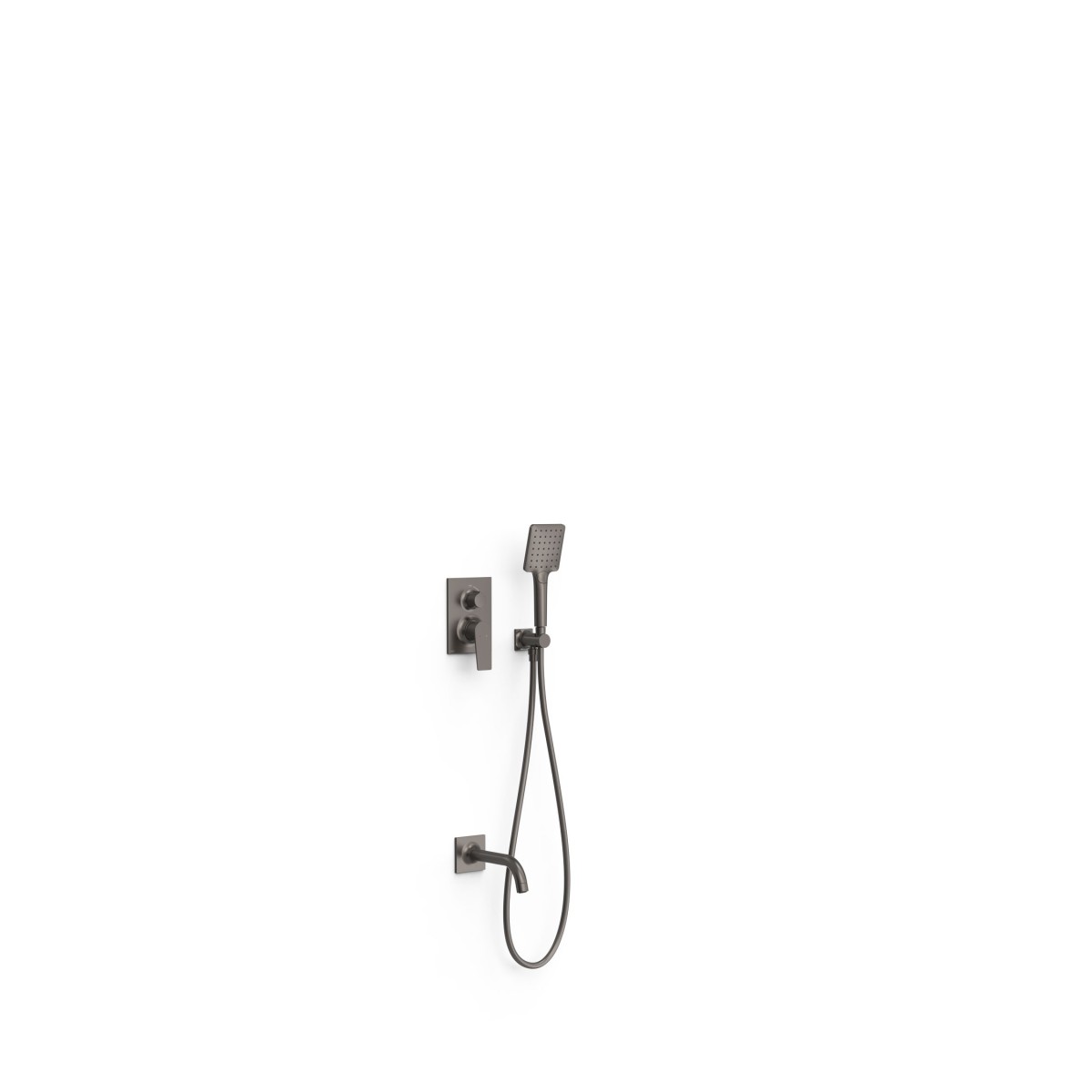 Kit mitigeur encastré 2 voies Rapid‑box pour baignoire et douche Project Graphite  - TRES 22138007GR 
