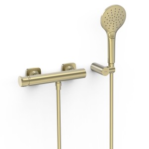 Mitigeur mural pour douche Loft Cava doré  - TRES 22216701CA 